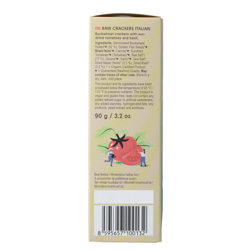 Lifefood Life crackers Italiaans raw bio 90 Gram