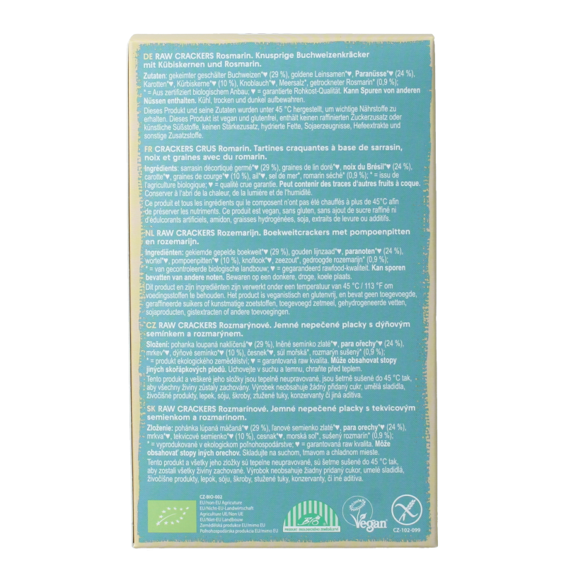 Lifefood Life crackers rozemarijn raw bio 90 Gram