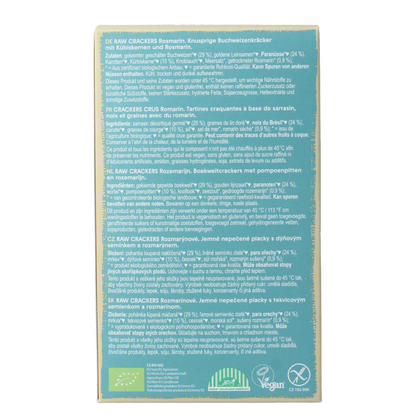 Lifefood Life crackers rozemarijn raw bio 90 Gram