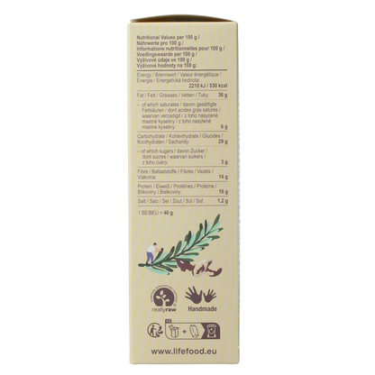 Lifefood Life crackers rozemarijn raw bio 90 Gram