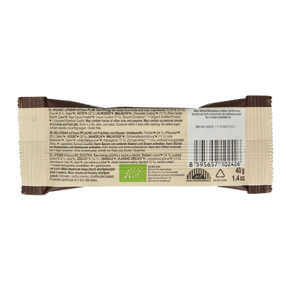 Lifefood Lifebar Inchoco pruimen bio raw 40 Gram