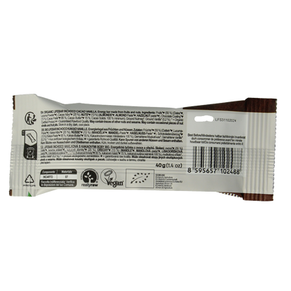 Lifefood Lifebar inchoco chocolade vanille raw bio 40 Gram