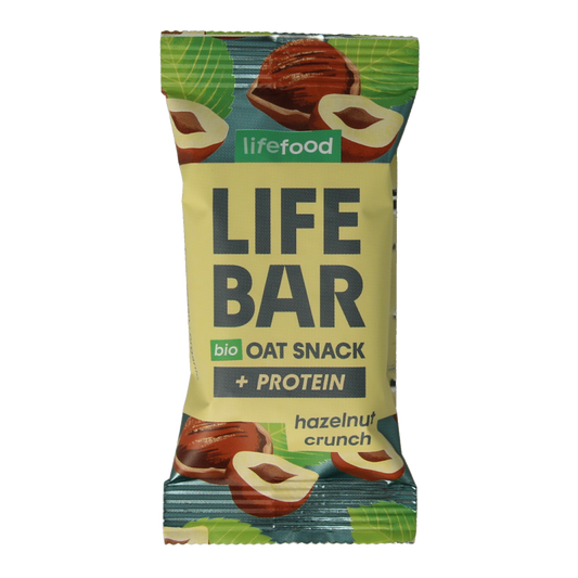 Lifefood Lifebar oatsnack proteine hazelnoot crunch bio 40 Gram
