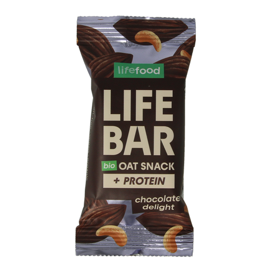 Lifefood Lifebar oatsnack proteine chocolate delight bio 40 Gram