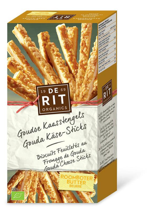 De Rit Goudse kaasstengels bio 100 Gram