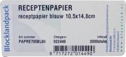 Blockland Receptpapier blauw 105 x 148mm 2000 Stuks