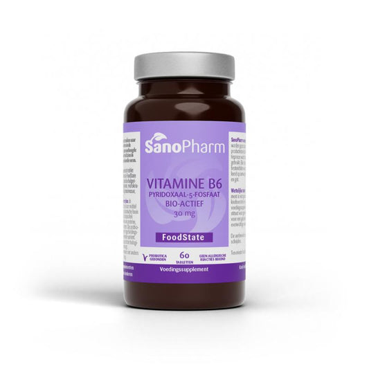 SanoPharm Vitamine B6 pyridoxaal-5-fosfaat 30mg 60 Tabletten