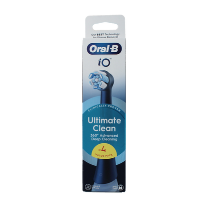 Oral B Opzetborstels ultimate clean black 4 Stuks