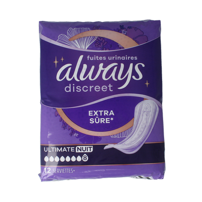 Always Discreet verband ultimate night 12 Stuks