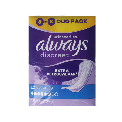 Always Discreet long+ 16 Stuks