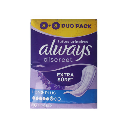 Always Discreet long+ 16 Stuks