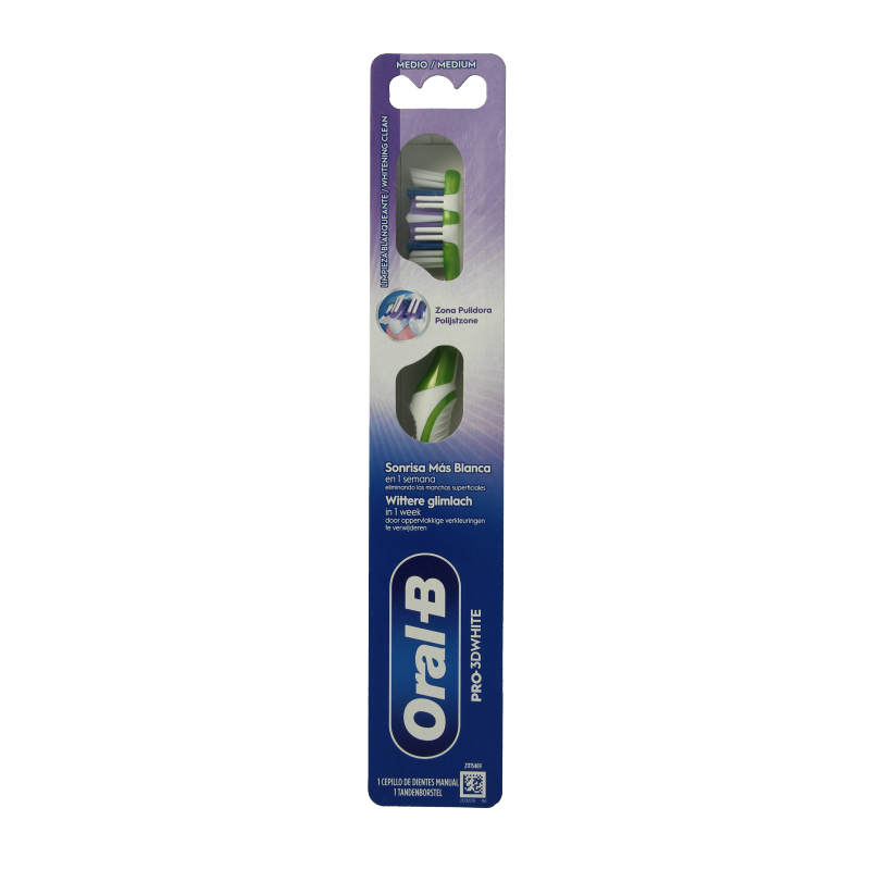 Oral B Pro 3D white hand tandenborstel 1 Stuks