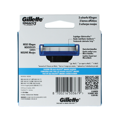 Gillette Mach 3 turbo blades 12.00 Stuks