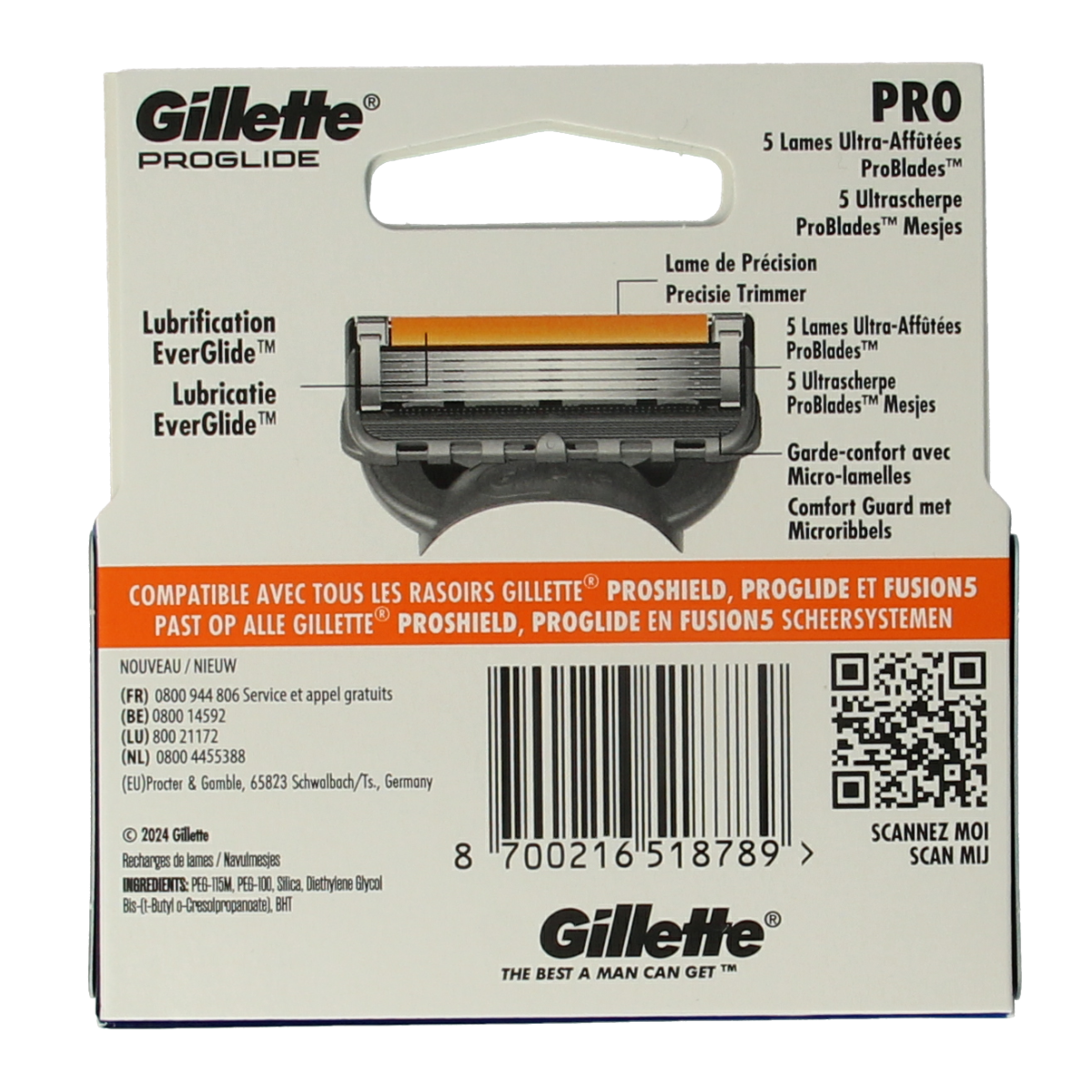 Gillette Proglide manual blades 4.00 Stuks