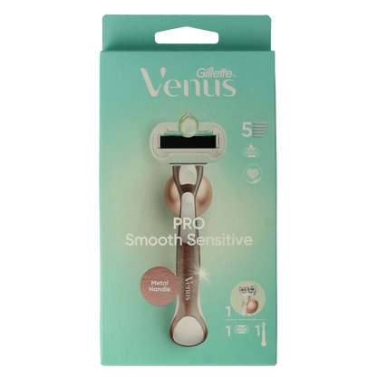 Gillette Venus deluxe smooth sensitive rosegold razor 1.00 Stuks