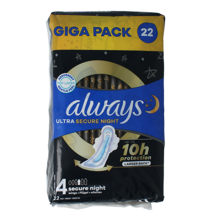Always Ultra pads secure night  giga pack 22.00 Stuks