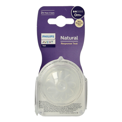 Avent Natural flesspeen 0M+ 2 Stuks