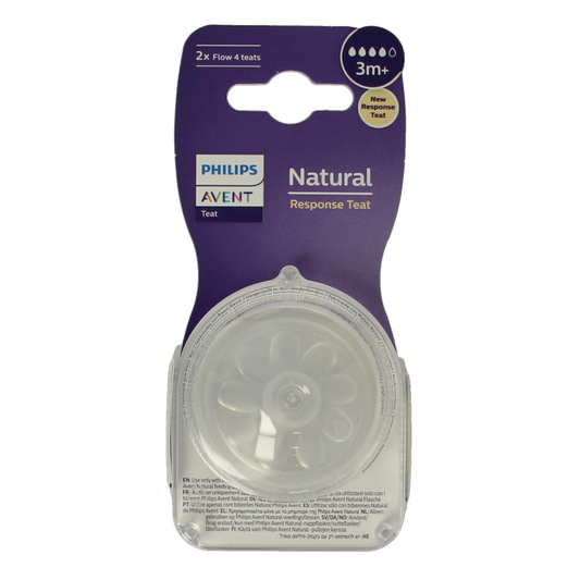 Avent Natural flesspeen 3M+ 2 Stuks