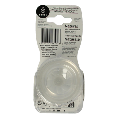 Avent Natural flesspeen 3M+ 2 Stuks