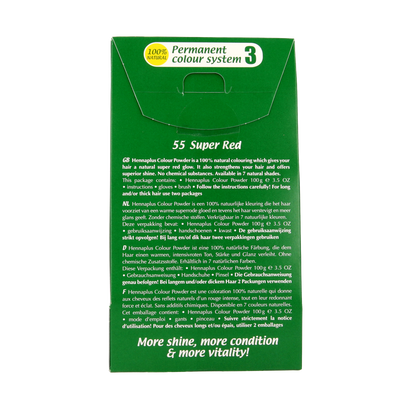 Henna Plus Colour powder 55 super red 100.00 Gram
