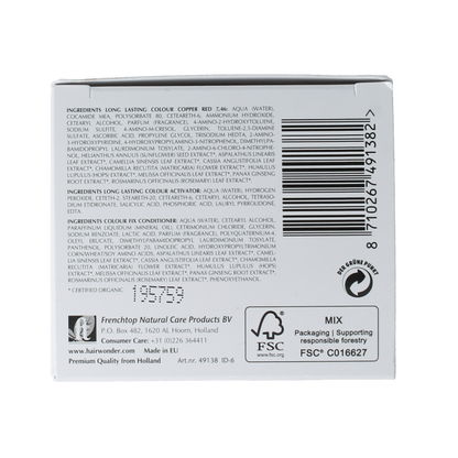 Henna Plus Long lasting colour 7.46 copper red 100 Milliliter