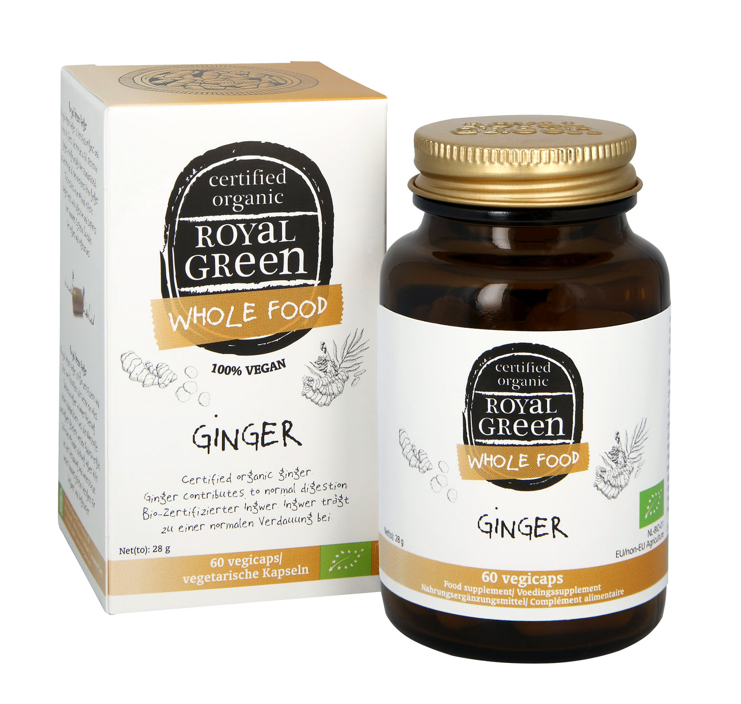 Royal Green Ginger bio 60.00 Vegetarische capsules