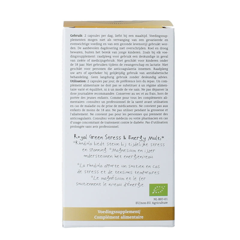Royal Green Stress & energy multi bio 60 Vegetarische capsules