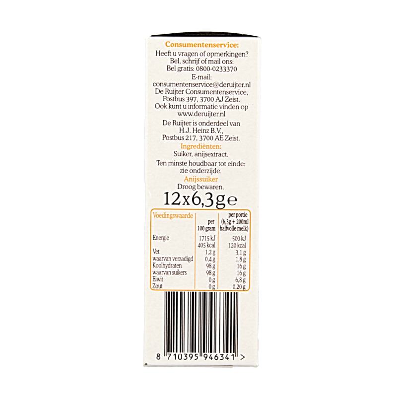 De Ruyter Anijsstaafjes poeder 75.6 Gram