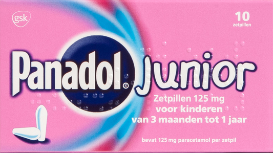 Panadol Junior 125mg 10 Zetpillen