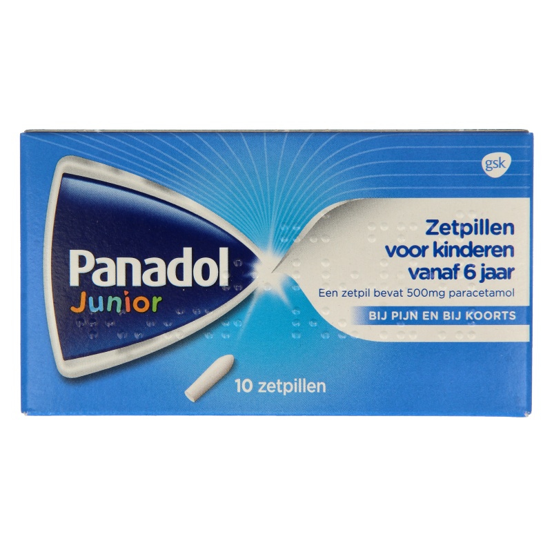 Panadol Junior 500mg 10 Zetpillen