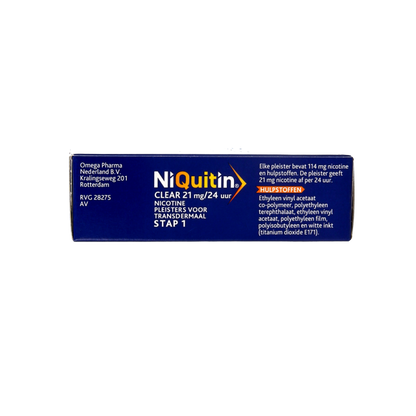 Niquitin Stap clear 21mg/24 uur 7 Stuks