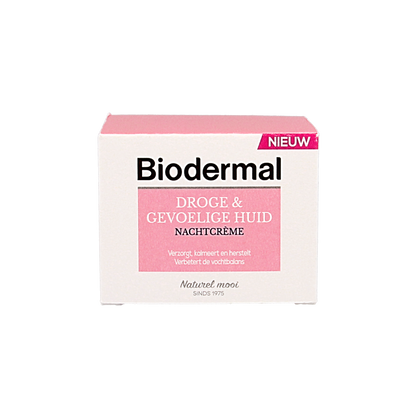 Biodermal Nachtcreme droge en gevoelige huid 50 Milliliter