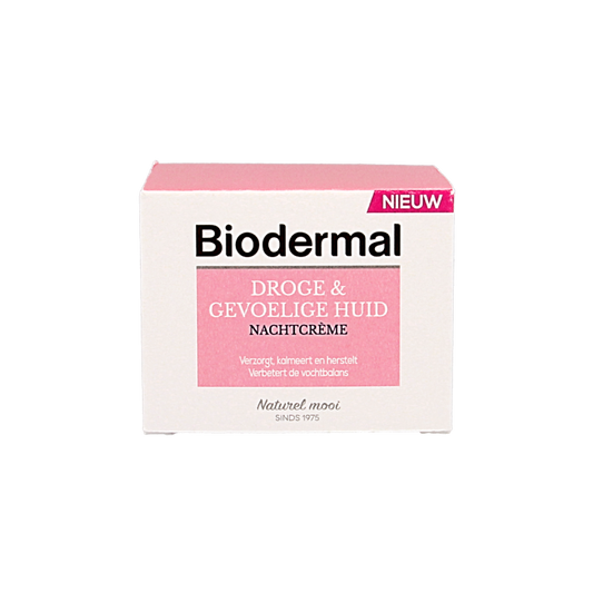 Biodermal Nachtcreme droge en gevoelige huid 50 Milliliter