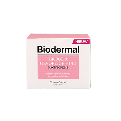 Biodermal Nachtcreme droge en gevoelige huid 50 Milliliter