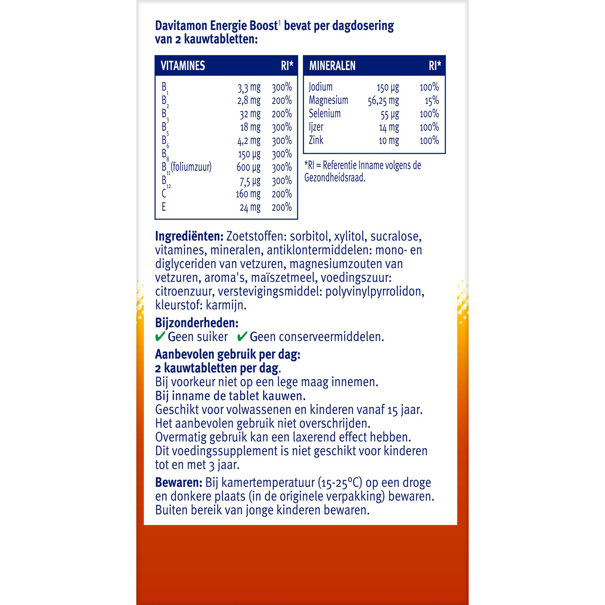 Davitamon Energie boost bosvruchten 40.00 Kauwtabletten