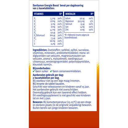 Davitamon Energie boost bosvruchten 40.00 Kauwtabletten