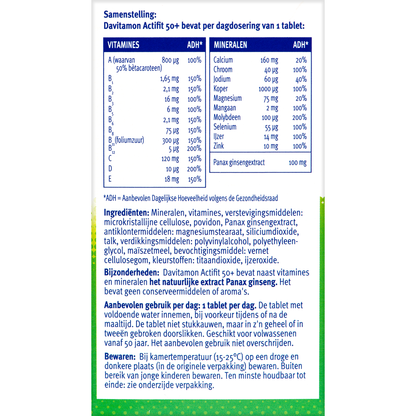 Davitamon Actifit 50+ 90.00 Tabletten