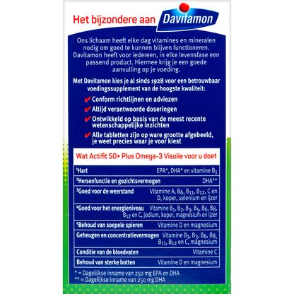 Davitamon Actifit 50+ omega 3 90.00 Capsules