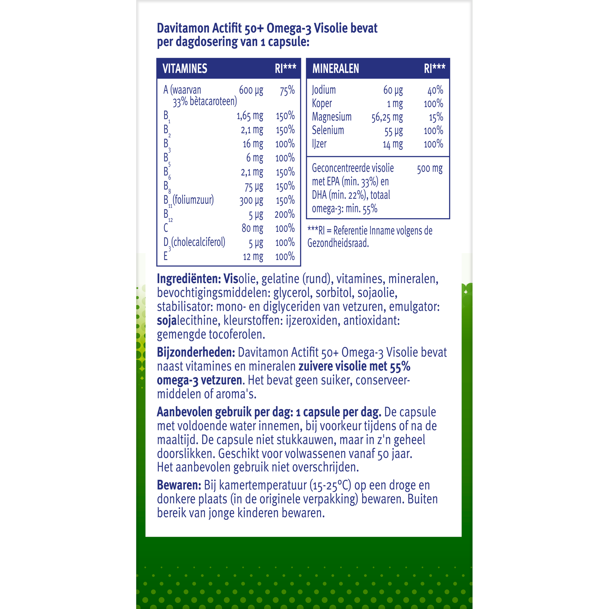 Davitamon Actifit 50+ omega 3 90.00 Capsules