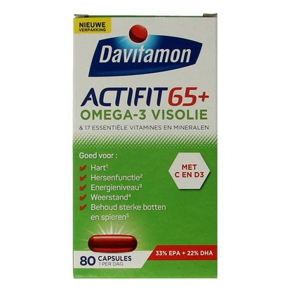 Davitamon Actifit 65+ omega 3 80.00 Capsules