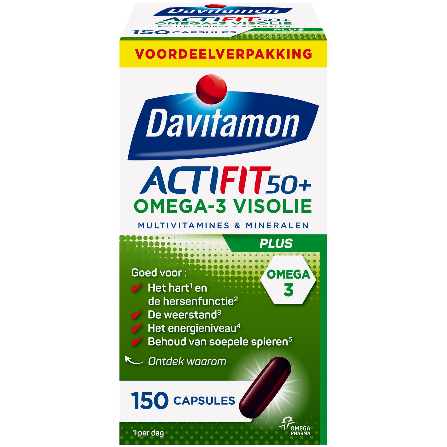 Davitamon Actifit 50+ omega 3 150.00 Capsules