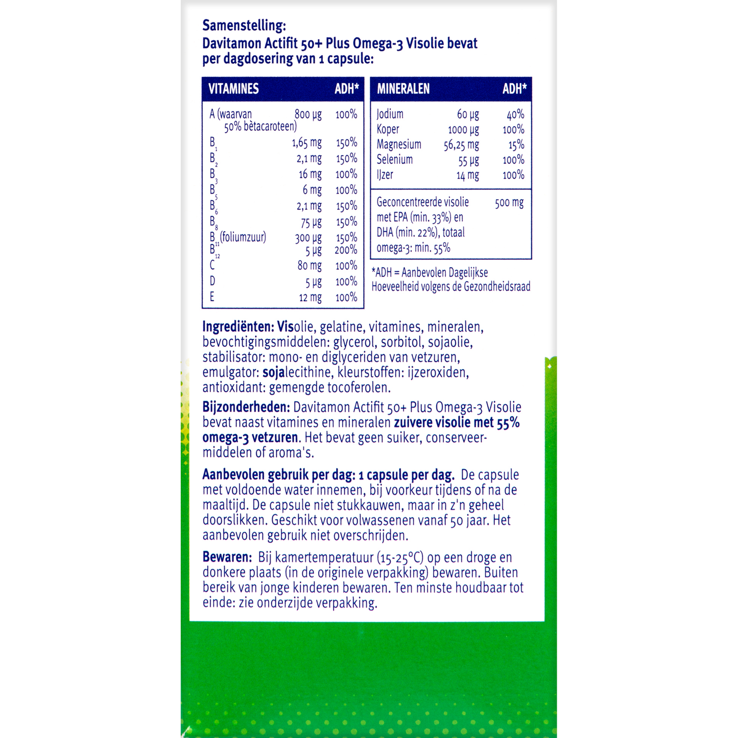 Davitamon Actifit 50+ omega 3 150.00 Capsules