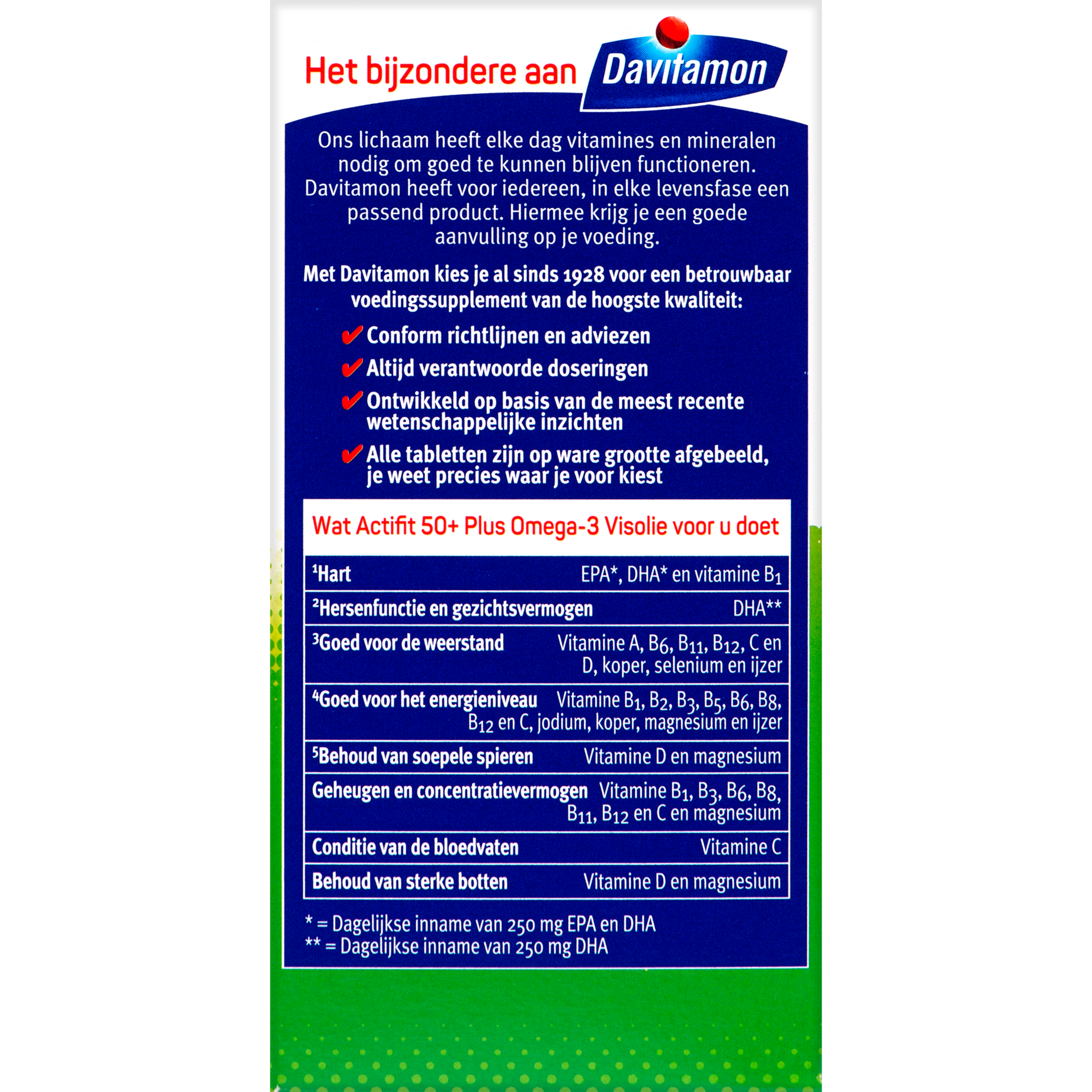 Davitamon Actifit 50+ omega 3 150.00 Capsules
