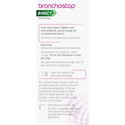 Bronchostop Hoestdrank direct met honing 120.00 Milliliter