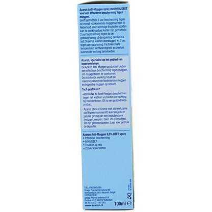 Azaron Anti muggen 9.5% deet spray 100 Milliliter