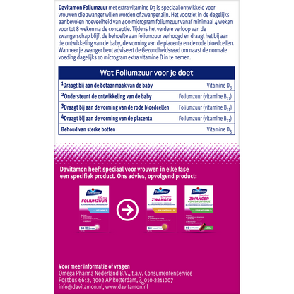 Davitamon Foliumzuur vitamine D  84 Tabletten