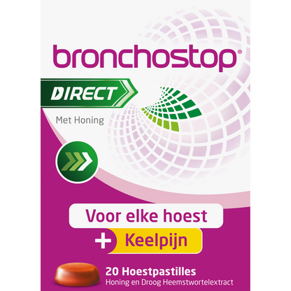 Bronchostop Direct pastilles honing 20 Stuks