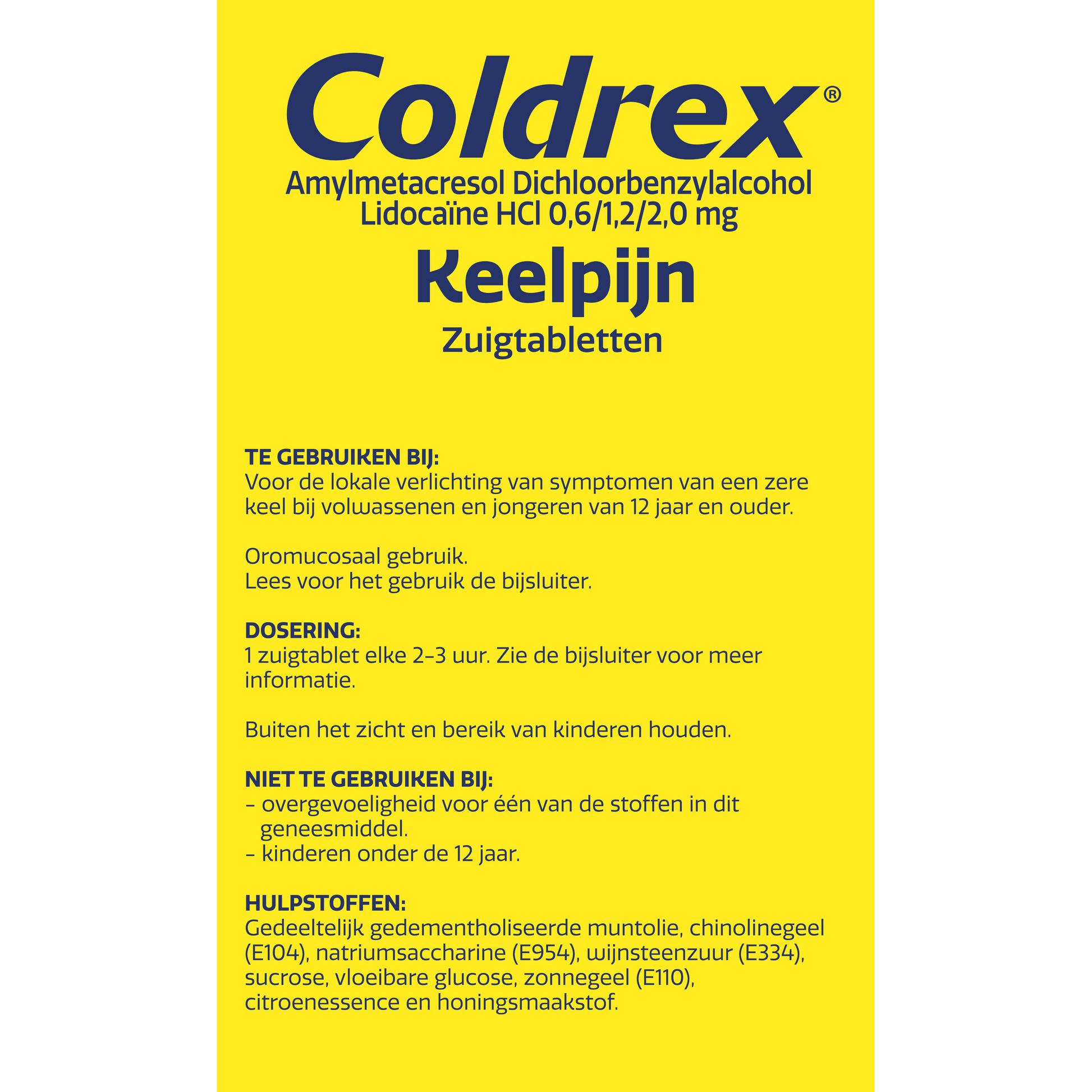 Coldrex Keeltablet zuigtablet 12.00 Zuigtabletten