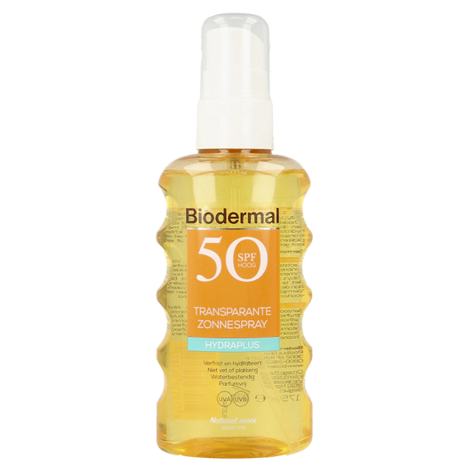 Biodermal Hydra plus transparante zonnespray SPF50 175 Milliliter