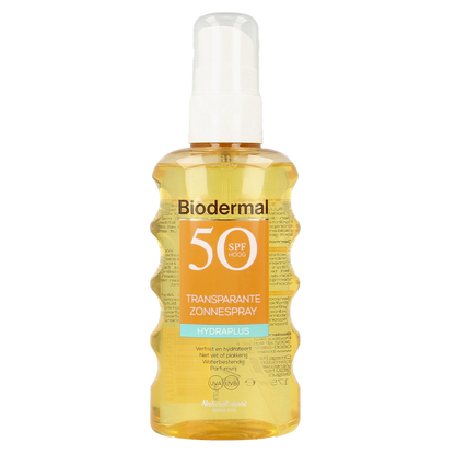 Biodermal Hydra plus transparante zonnespray SPF50 175.00 Milliliter